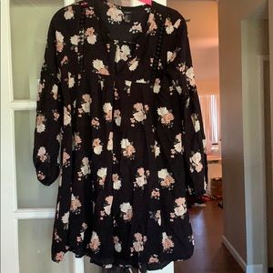 Forever 21 Floral Long Sleeve Mini Dress